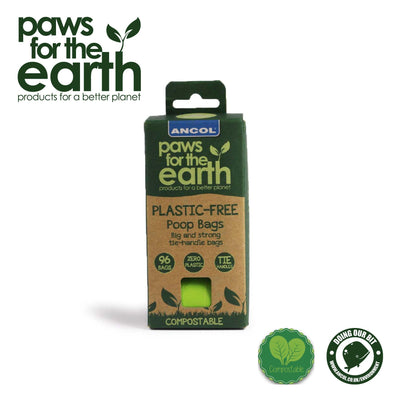 Ancol Paw For The Earth Plastic Free Poop Bags 8x Refill