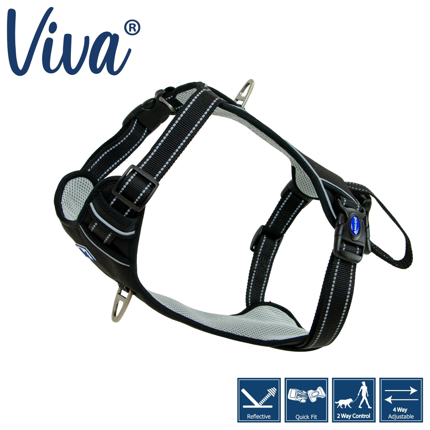 Ancol Viva Travel Harness Black