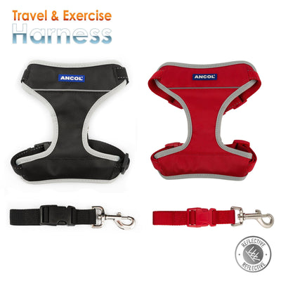 Ancol Travel Dog Harness Black S 37-58cm