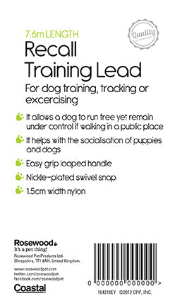 Rosewood Coastal Training  Leads Recall Lead