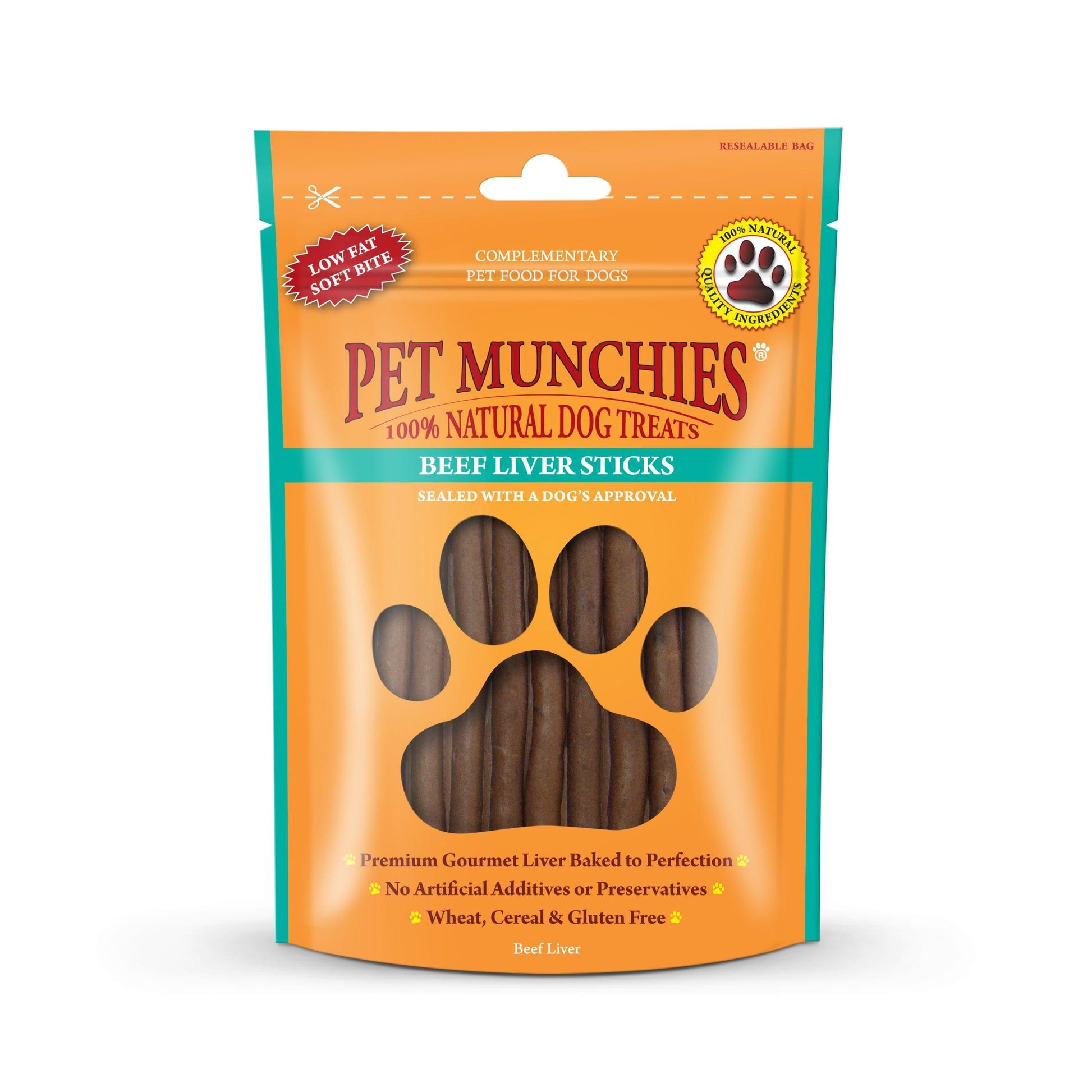 Pet Munchies 100% Natural Beef Liver Sticks 90g - Ormskirk Pets