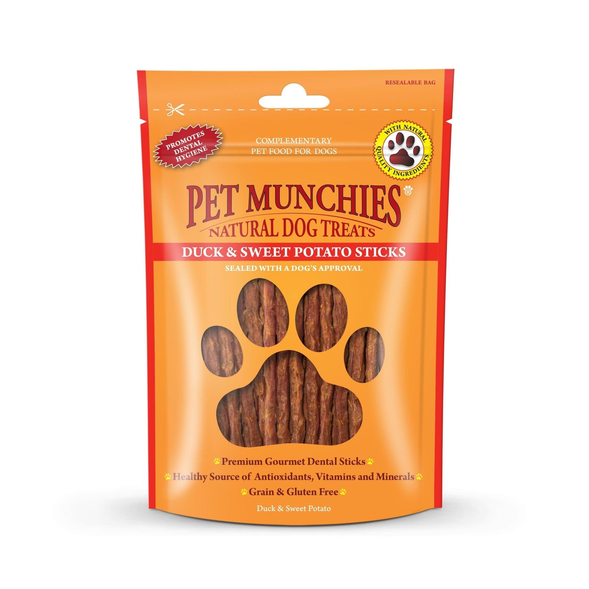 Pet Munchies 100% Natural Duck & Sweet Potato Dental Sticks 90g - Ormskirk Pets