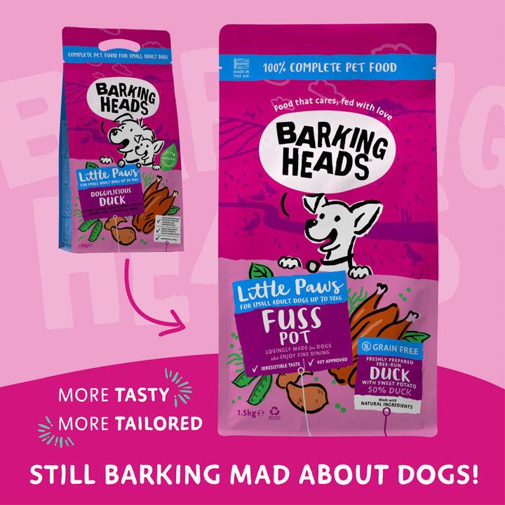 Barking Heads Little Paws Fuss Pot Duck Dry Dog Food 1.5kg - Ormskirk Pets