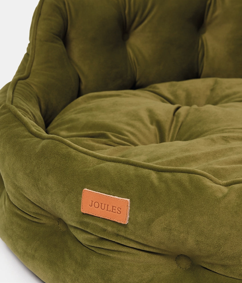 Joules Chesterfield Pet Bed Khaki