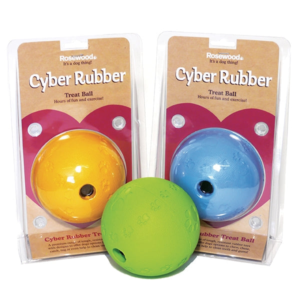 Rosewood Cyber Rubber Treat Ball Assorted