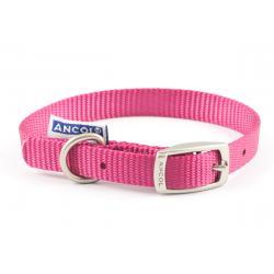 Ancol Nylon Dog Collar Raspberry 20-26cm size 1 - Ormskirk Pets