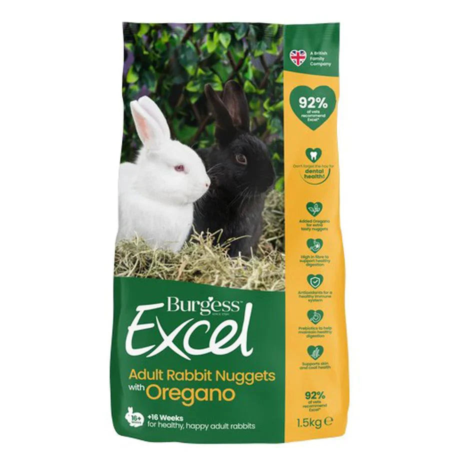 Burgess Excel Rabbit Nuggets with Oregano 1.5KG - Ormskirk Pets