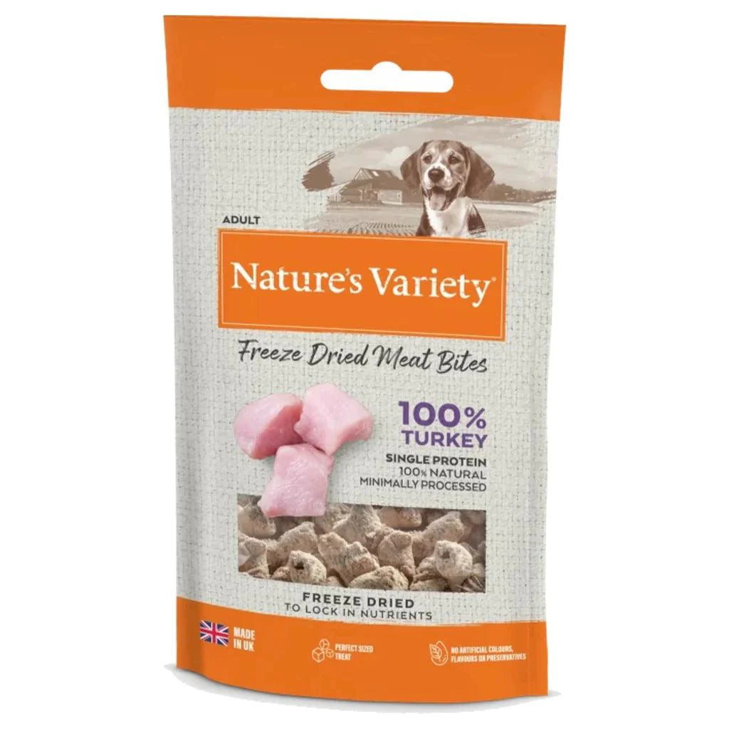 Natures Variety 100% Turkey BITES 20g - Ormskirk Pets