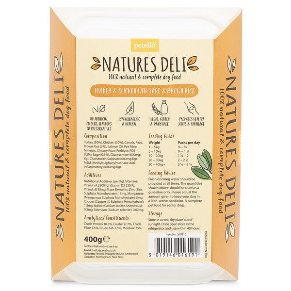 Natures Deli Senior (Ckn & Tky) 400g tray Case of 7 - Ormskirk Pets