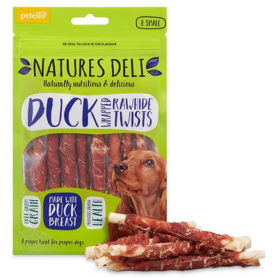 Bingham Farms Duck Wrapped Rawhide Twist Sml 8pk 80g Case of 10 - Ormskirk Pets