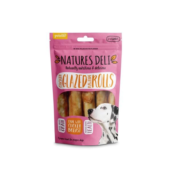 Natures Deli Chicken Glazed Rawhide Roll Med 5pk 90g Case of 10 - Ormskirk Pets