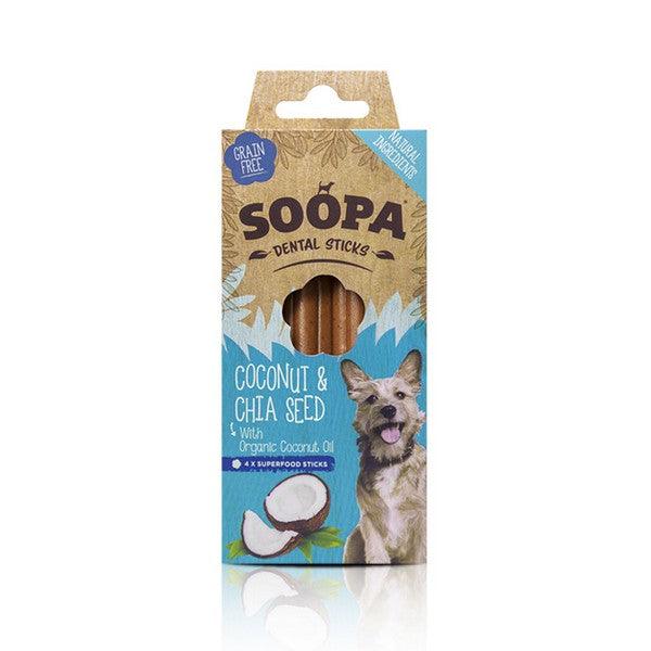 Soopa Coconut & Chia Seed Dental Sticks 100g Case of 10 - Ormskirk Pets