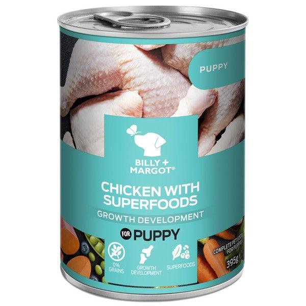 Billy and Margot Puppy Superfood Can Wet 395g Case of 12 - Ormskirk Pets