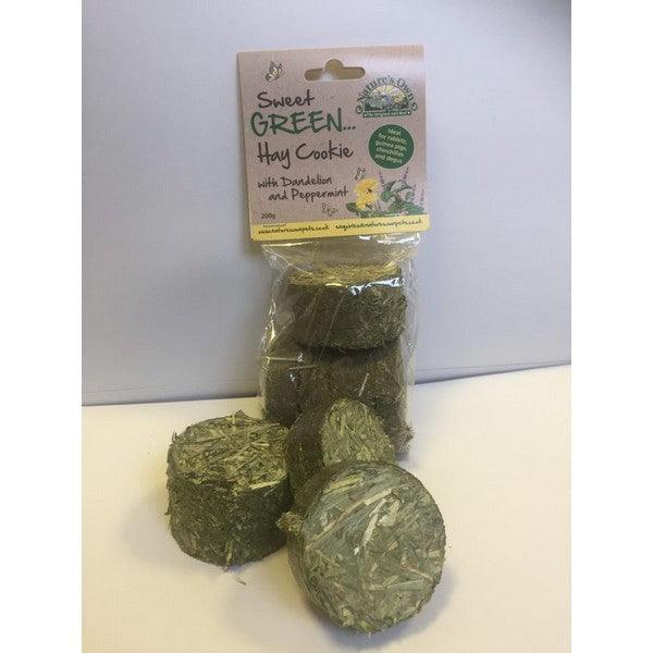 Sweet Green Hay Cookies Dandelion and Peppermint 200g - Ormskirk Pets