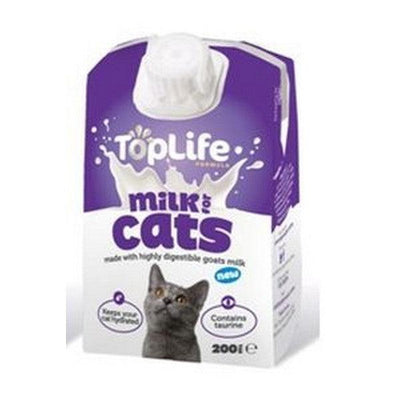 Toplife Goats Milk For Cats 200ml Case of 18 - Ormskirk Pets