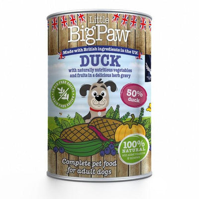 Little Big Paw Dog Duck Blueberries & Pumpkin 390g Case of 12 - Ormskirk Pets