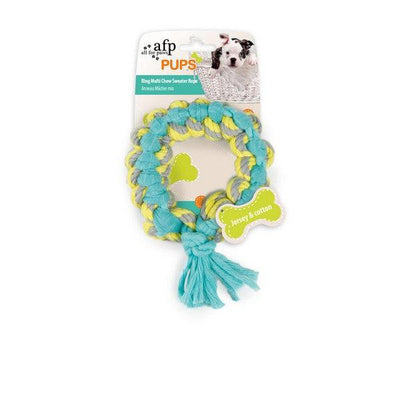 All For Paws Pups Ring Multi Chew Sweater Rope - Ormskirk Pets