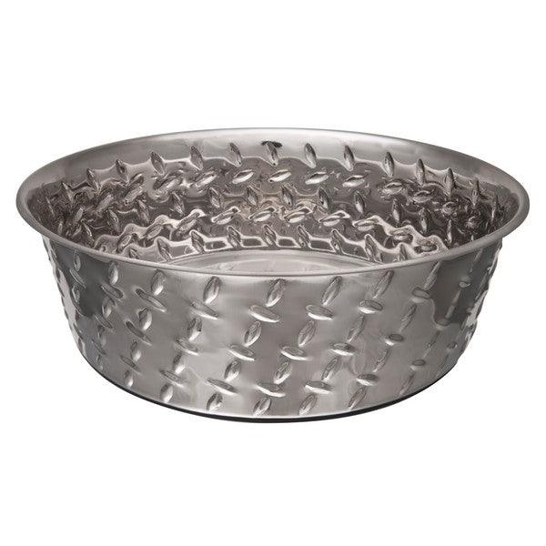 Diamond Plate Bowl With Non-Skid Bottom - Ormskirk Pets