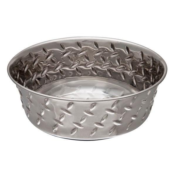 Diamond Plate Bowl With Non-Skid Bottom - Ormskirk Pets