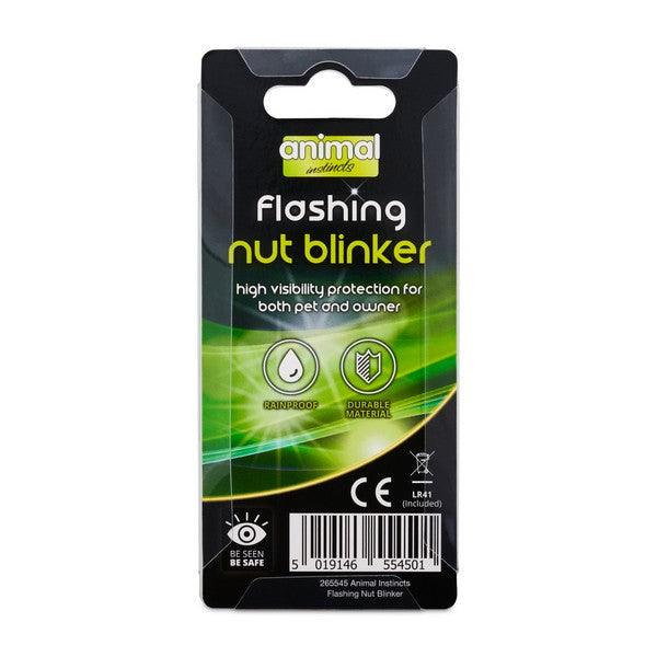 Animal Instincts Flashing Safety Nut Blinker Blue - Ormskirk Pets