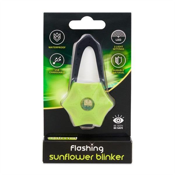 Animal Instincts Flashing Safety Sunflower USB Blinker Yellow - Ormskirk Pets