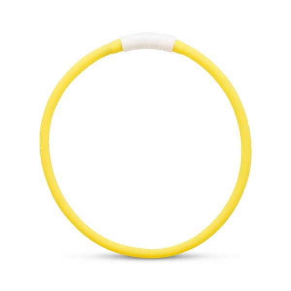 Animal Instincts Flashing Safety Rechargeable LED Loop Large Yellow 65cm - Ormskirk Pets