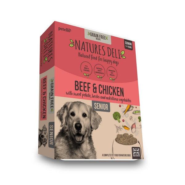 Natures Deli Senior GF Beef & Chicken 395g Case of 7 - Ormskirk Pets