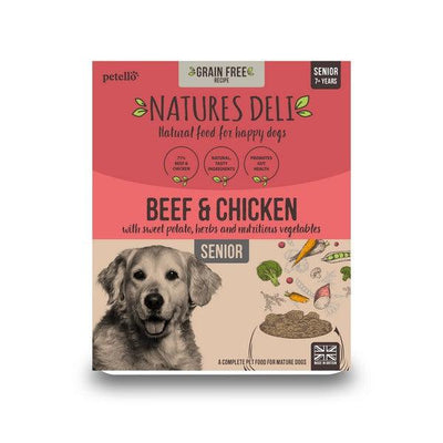 Natures Deli Senior GF Beef & Chicken 395g Case of 7 - Ormskirk Pets