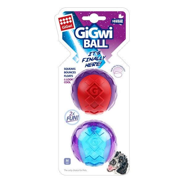 GiGwi Ball with Squeaker M 2pk - Ormskirk Pets