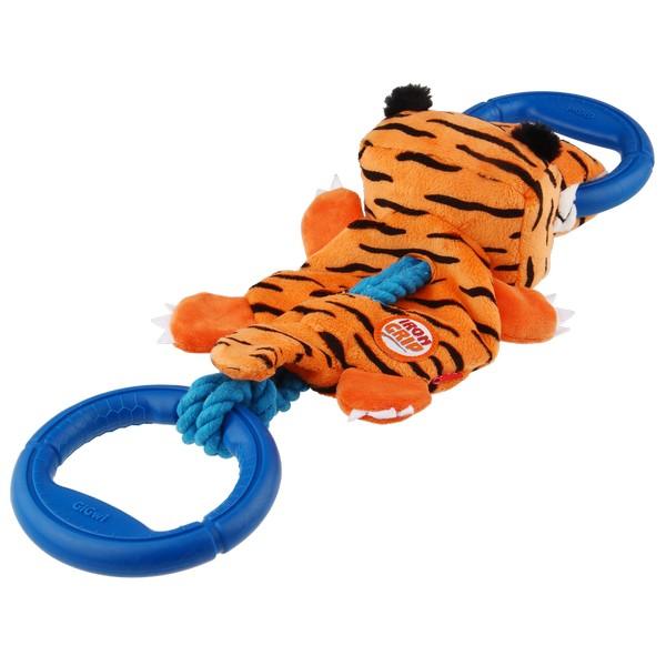 GiGwi Iron Grip Tiger Plush Tug Toy with TPR Handle - Ormskirk Pets