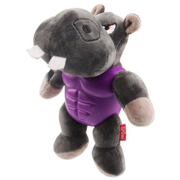 GiGwi Im Hero TPR Armor Hippo TPR Plush with Squeaker - Ormskirk Pets