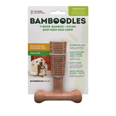 Bamboodles T Bone Chew Toy for Dogs Small 4Inch Chicken Flavour - Ormskirk Pets