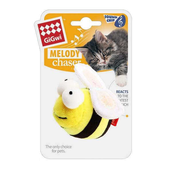 GiGwi Bee Motion Activated Bee Sound Cat Toy Yellow - Ormskirk Pets