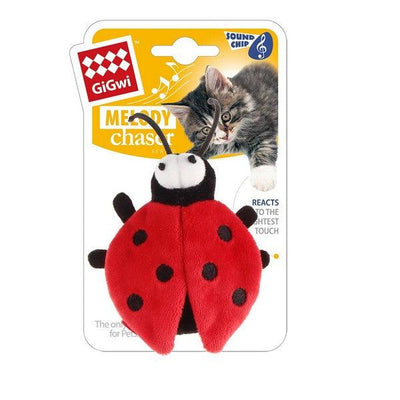 GiGwi Ladybird Motion Activated Beetle Sound Cat Toy Red - Ormskirk Pets