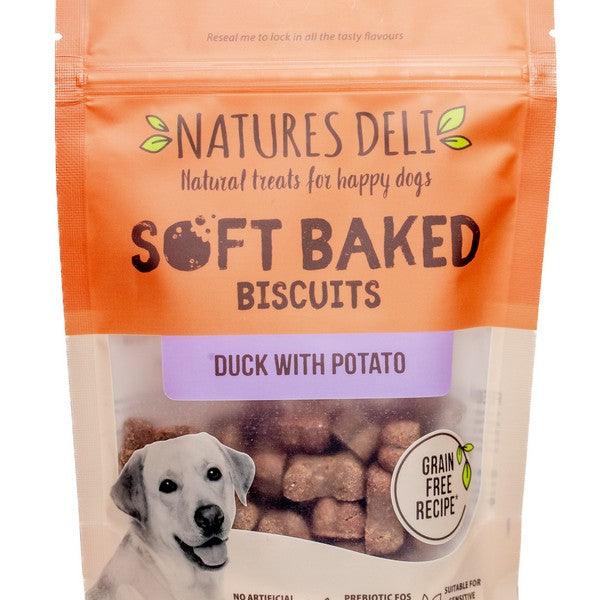 Natures Deli Grain Free Soft Baked Duck With Potato Dog Treat 100g Case of 12 - Ormskirk Pets