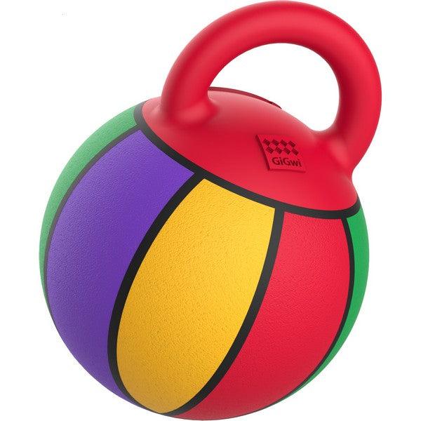 GiGwi Rubber Jumball Basketball With Handle Multi Small - Ormskirk Pets