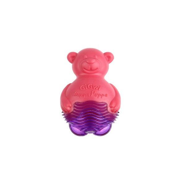 GiGwi Suppa Puppa Bear with Squeaker for Puppies and Small Dogs Pink - Ormskirk Pets