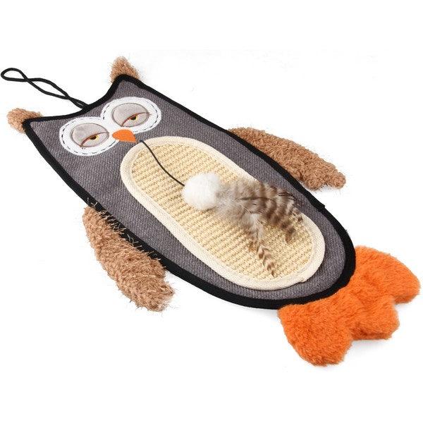 GiGwi Owl Cat Scratcher with Sisal Belly and Catnip - Ormskirk Pets