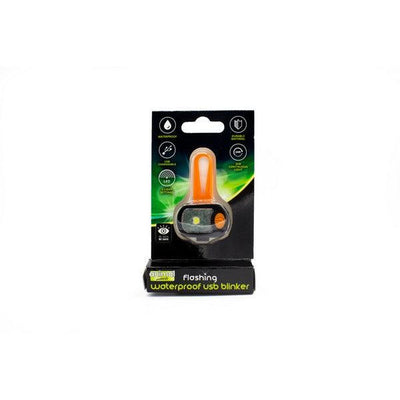 Animal Instincts Flashing Safety Waterproof Rectangle USB Blinker Orange - Ormskirk Pets