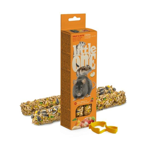 Little One Sticks For Hamsters, Rats, Mice And Gerbils With Fruit And Nuts 2x60G - Ormskirk Pets