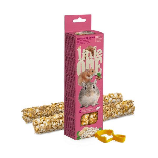 Little One Sticks For Hamsters, Rats, Mice And Gerbils With Puffed Rice And Nuts 2x55G - Ormskirk Pets