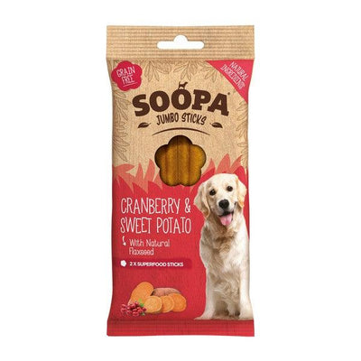 Soopa Cranberry & Sweet Potato Jumbo Stick 170g Case of 10 - Ormskirk Pets