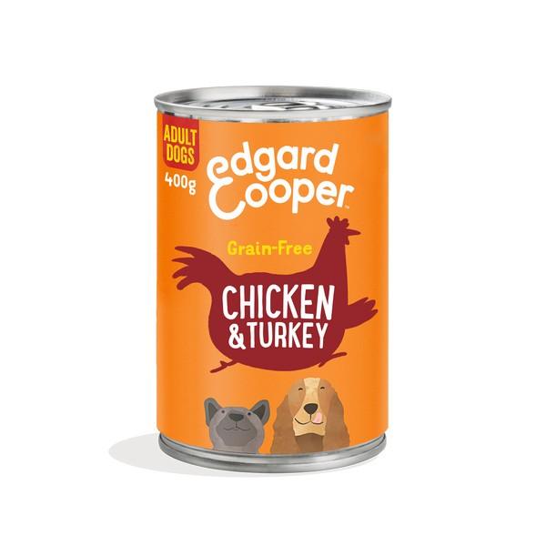 Edgard & Cooper Wet Tin for Dogs in Chicken & Turkey 400g Case of 6 - Ormskirk Pets