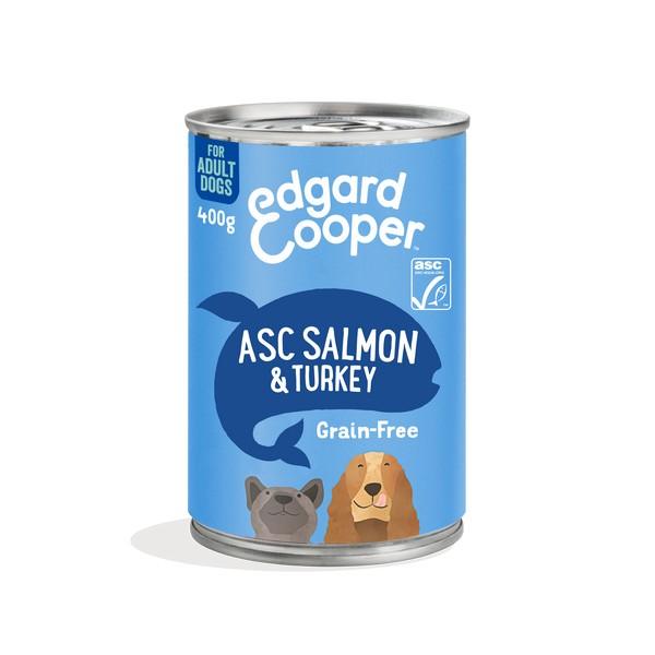 Edgard & Cooper Wet Tin for Dogs in Salmon & Turkey 400g Case of 6 - Ormskirk Pets