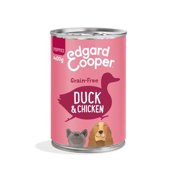 Edgard & Cooper Wet Tin for Puppies in Duck & Chicken 400g Case of 6 - Ormskirk Pets