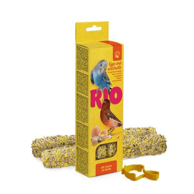 Rio Sticks for All Birds with Eggs and Seashells, 2x40g Pack Case of 8 - Ormskirk Pets