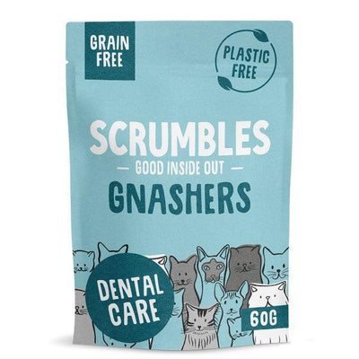 Scrumbles Cat Treats Gnashers Dental Bites 60g Case of 8 - Ormskirk Pets