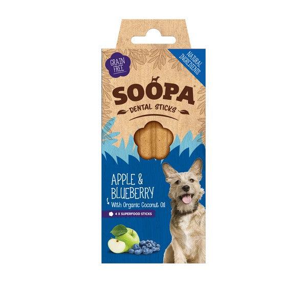 Soopa Apple & Blueberry Dental Sticks 100g Case of 10 - Ormskirk Pets