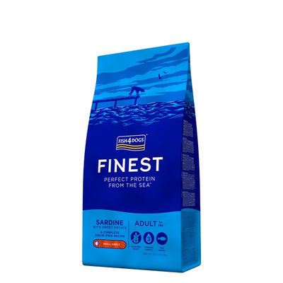 Fish4Dogs Finest Adult Sardine With Sweet Potato  Small or Large Kibble 6kg