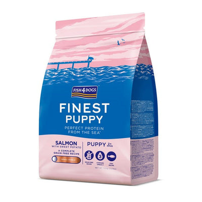 Fish4Dogs Finest Puppy Salmon with Sweet Potato (Small Kibble) 1.5kg, 6kg or 12kg